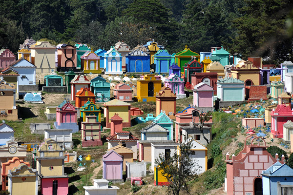 The Cemetery of Chichicastenango is very colorful