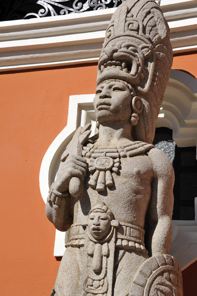 Mayan Warrior in front of the National Archaeological Museum