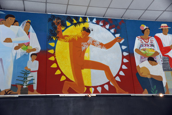 Mural in lobby of the National Museum of Archaeology and Ethnology, Guatemala City