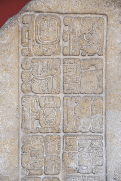 Hieroglyphics on Stela 4, Ixtutz, 780 AD