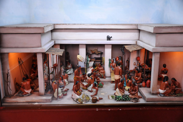 Diorama of a Mayan market, National Archaeological Museum