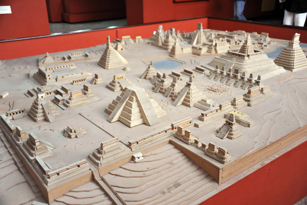 Model of Tikal seen from the northwest