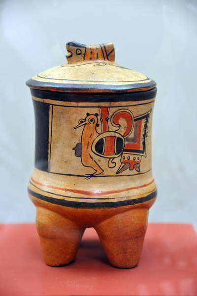 Polychromatic tripod vase, Tikal, Classical Period, 250-600 AD