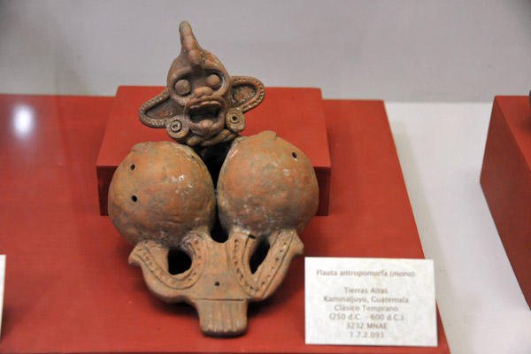 Monkey-shaped flute, Kaminaljuyu, Early Classic Period, 250-600 AD