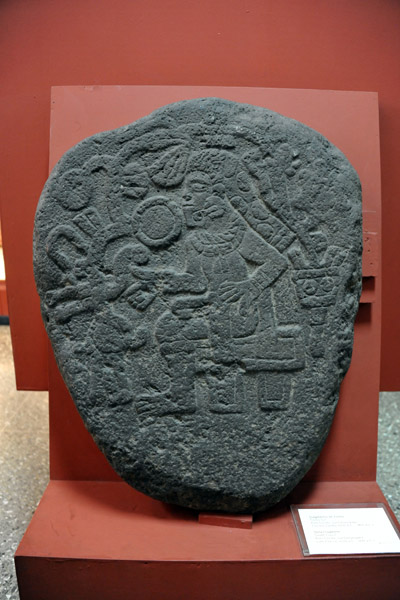Stela Fragment, Palo Gordo (South Coast), Late Classic Period 600-900 AD