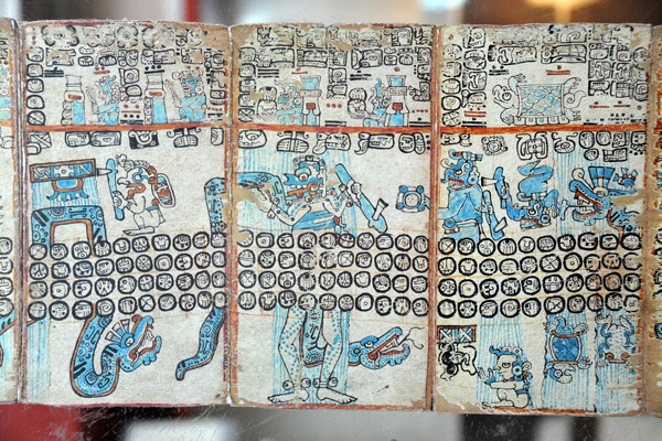 Only three pre-Columbian Mayan books survived the Spanish conquest