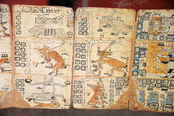Page of the Mayan Codex Tro-Cortesianus copy of the Museo Nacional Arqueologia y Etnologia