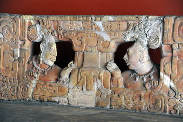Detail of the back of the Piedras Negras Throne