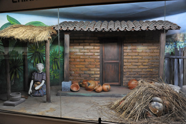 Ethnographic section of the museum - village diorama