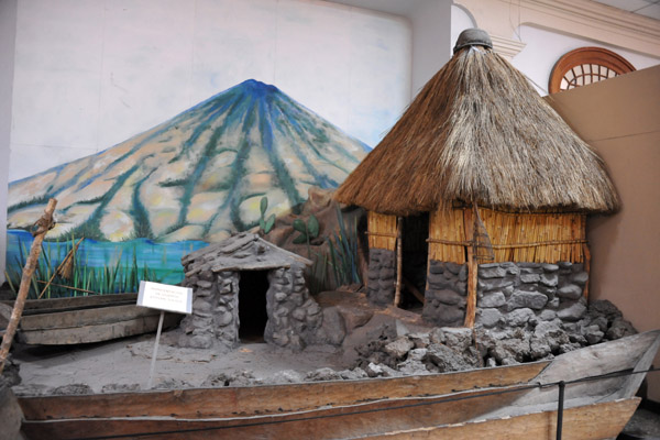 Representation of a dwelling at Lake Atitlan
