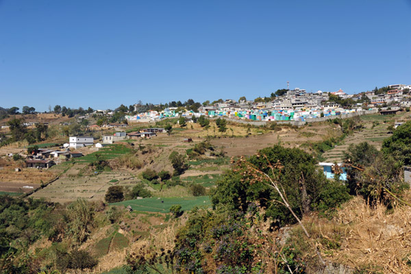 The cemetery at Sololá from the road down to Panajachel