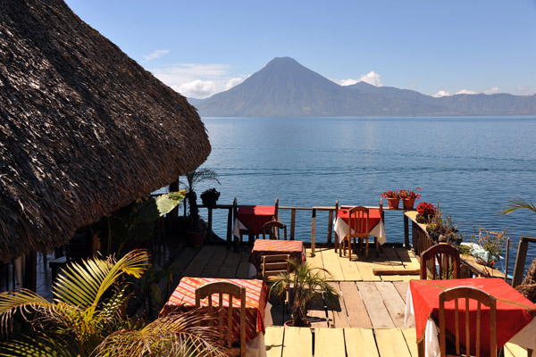 Dozens of pleasant terrace restaurants line Panajachel's lakeshore