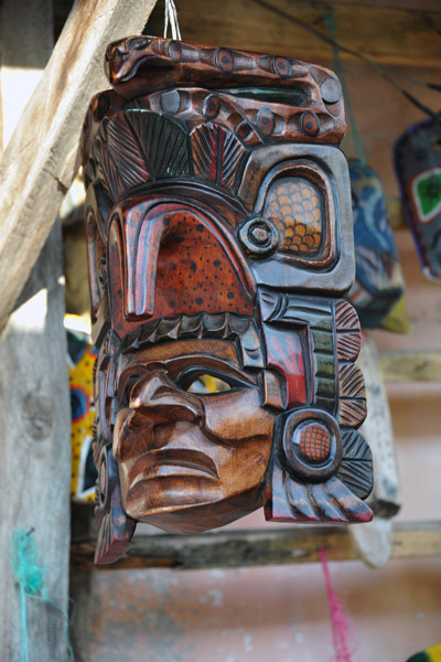 Carved masks for sale in Guatemala