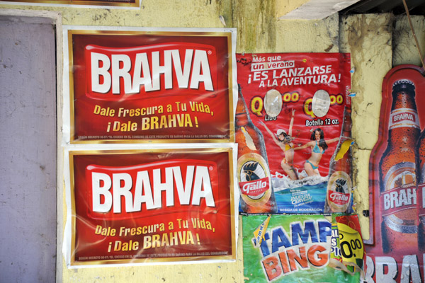 Brahva Beer with a logo rather similar to Brazil's Brahma 
