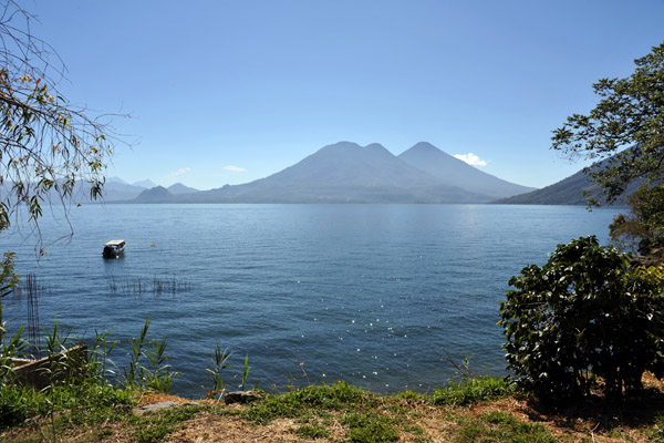 The view of Lake Atitlan at San Marcos La Laguna
