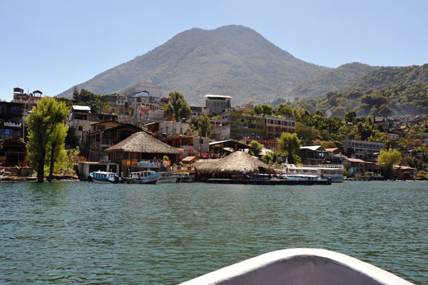 Arriving at San Pedro La Laguna by boat