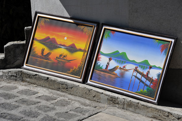 Paintings of Lake Atitlan by local artists