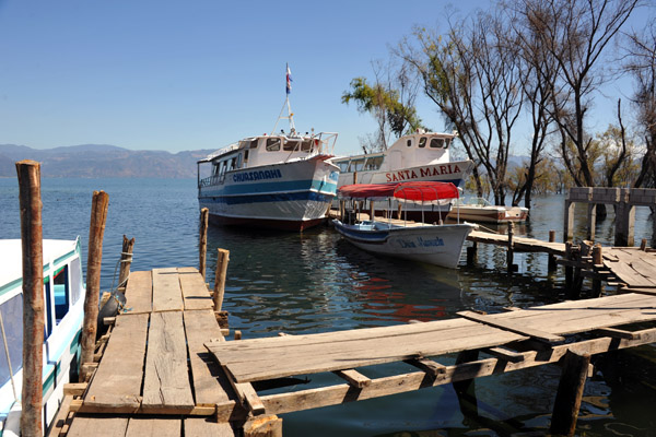 Chuasanahi and Santa Marina, two of the bigger boats on Lake Atitlan