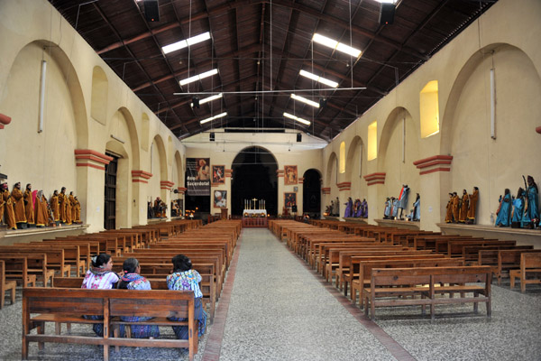 Inside the church of Santiago Atitlán