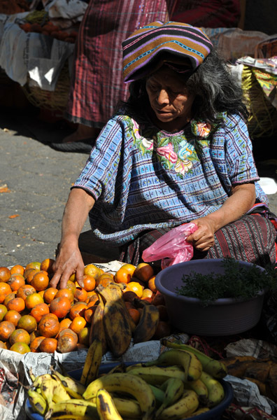 Woman selling fruit at the market