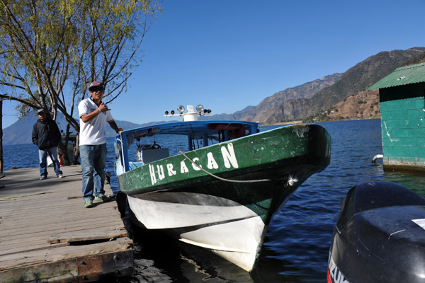 Huracan - one of the many public boats called lanchas that service the villages around Lake Atitlan