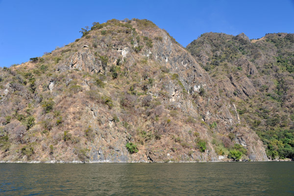 From its steep sides, the waters of Lake Atitlan plunge to a depth of 340m (1148 ft)