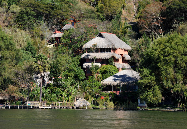 Many of the places along the lakeshore have traditional thatched roofs