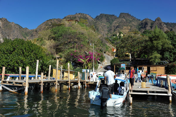 The dock at Santa Cruz La Laguna, a good place to stop to see a less-touristy village