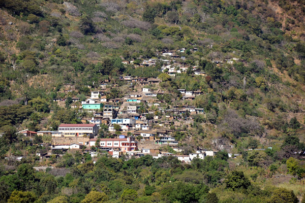 The next hillside village comes into view - Tzununa, Guatemala