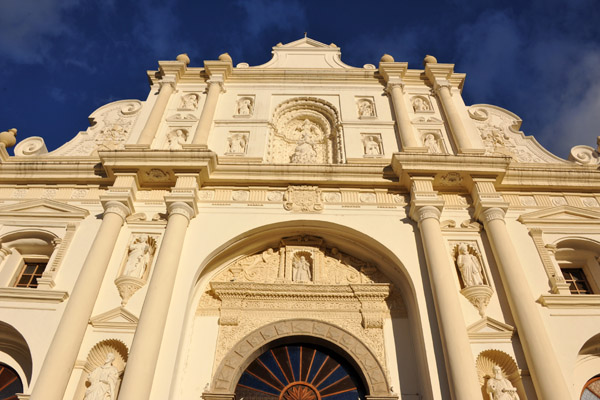 Baroque façade of the Catedral de Santiago, Antigua Guatemala