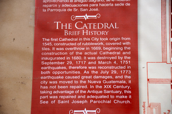 The history of the Cathedral started in 1545, just 2 years after the city's founding