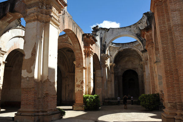 Inside the ruins of the Cathedral of Santiago, Antigua Guatemala