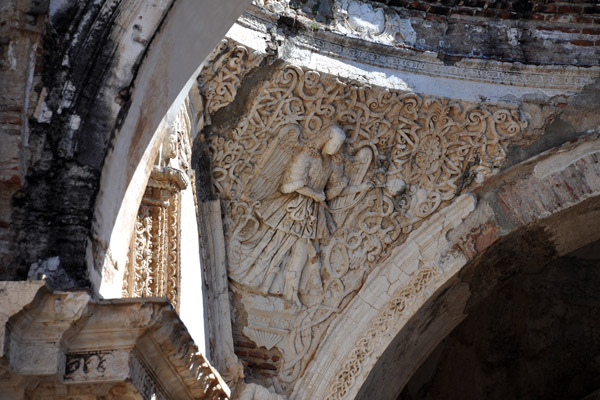 Some of the former decoration has survived the centuries giving a hint at the cathedral's former grandeur