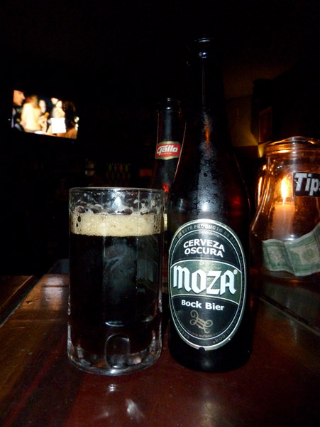 Moza, a dark Guatemalan bock beer