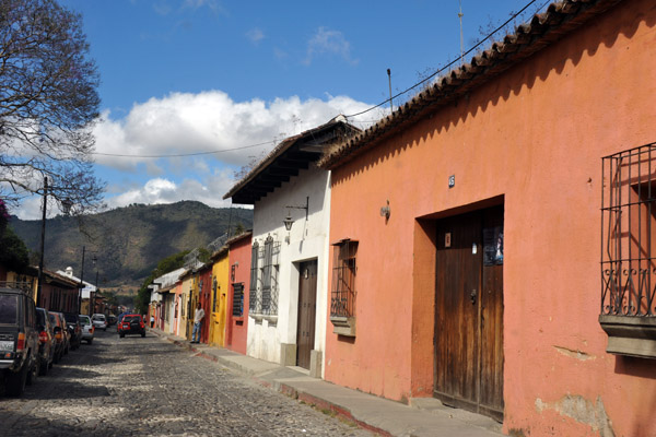 Entering the old colonial city of Antigua Guatemala, a UNESCO World Heritage Site