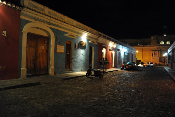 5a Av Norte at night, Antigua Guatemala