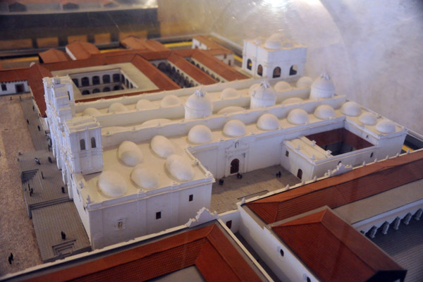 Model of the Catedral de Santiago at its peak on display at Las Capuchinas
