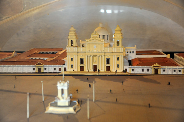 Model of the Cathedral of Guatemala City on display at Las Capuchinas