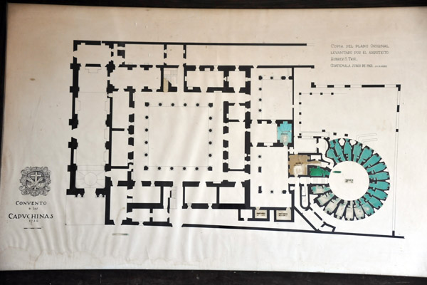 Map of the Church and Convent of the Capuchins, Antigua Guatemala