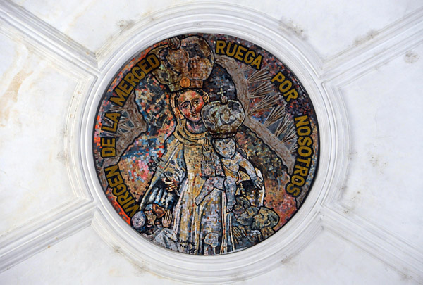 Ceiling mosaic - Virgen de la Merced Ruega Por Nosotros, Our Lady of Mercy Pray for Us