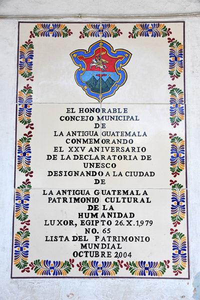 La Antigua Guatemala was declared a UNESCO World Heritage Site in 1979