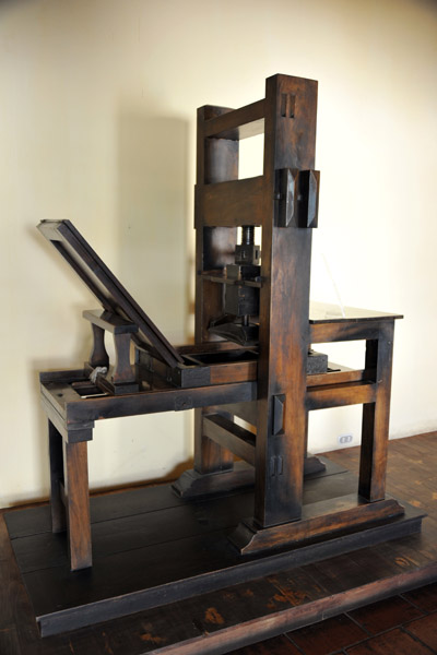 The first printing press in Central America ca. 1660