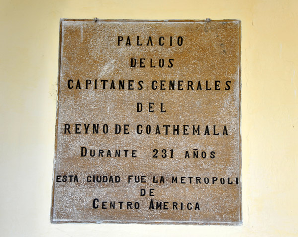 Palacio De Los Capitanes Generales Del Reyno De Coathemala Durante 231 Aos