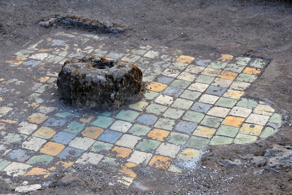 Tiles of the floor of a vanished building at La Recoleccin