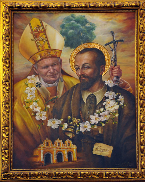 Pope John Paul II and the new saint, Brother Pedro of San Jos Betancourt