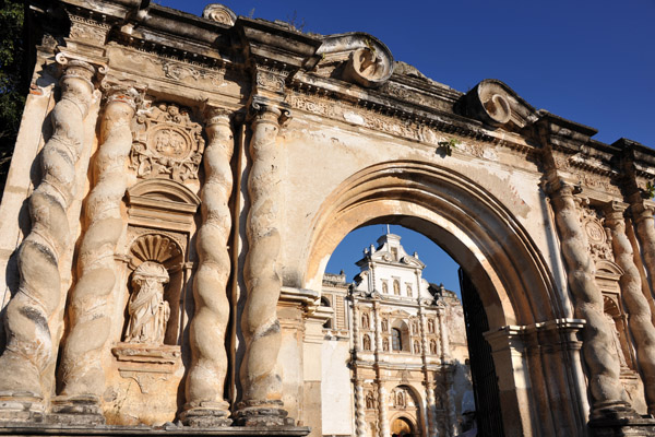 View of the church through the front gate