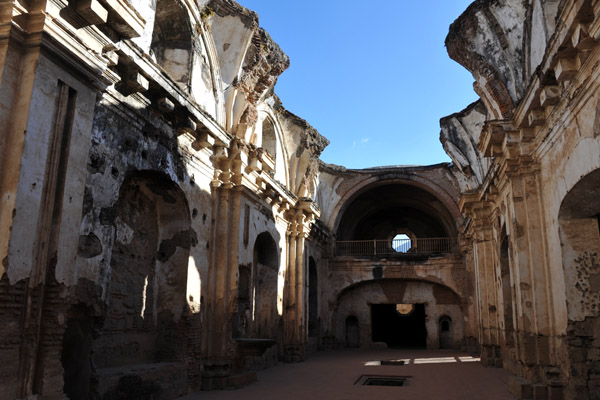Inside the ruined church of Santa Clara, Antigua Guatemala