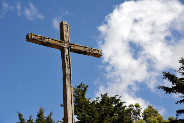 The cross overlooking Antigua Guatemala from Cerro de la Cruz