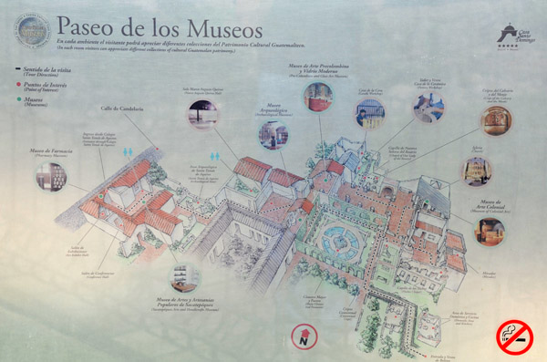 Map of Paseo de los Museos, a series of small museum at the old Convent of Santo Domingo
