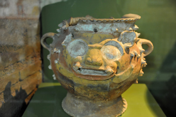 Museo Arqueologico - painted ceramic vessel with anthropomorphic features